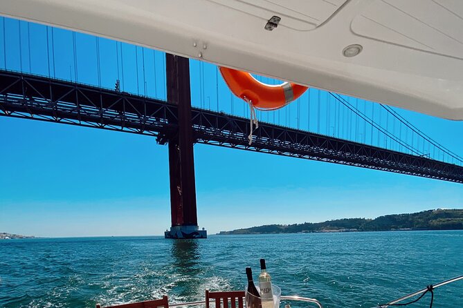 2H Lisbon Private Luxury Catamaran Tour with Welcome Drink - Torre de Belém from a greater perspective: the river makes it feel bigger