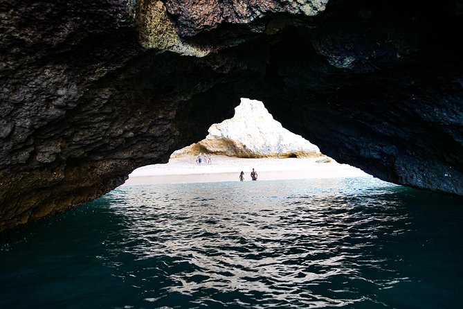 Afternoon Cruise Sunseeker Portofino 53 - Stop 1: Falésia Beach near Albufeira—cliffs, coast, and swim time
