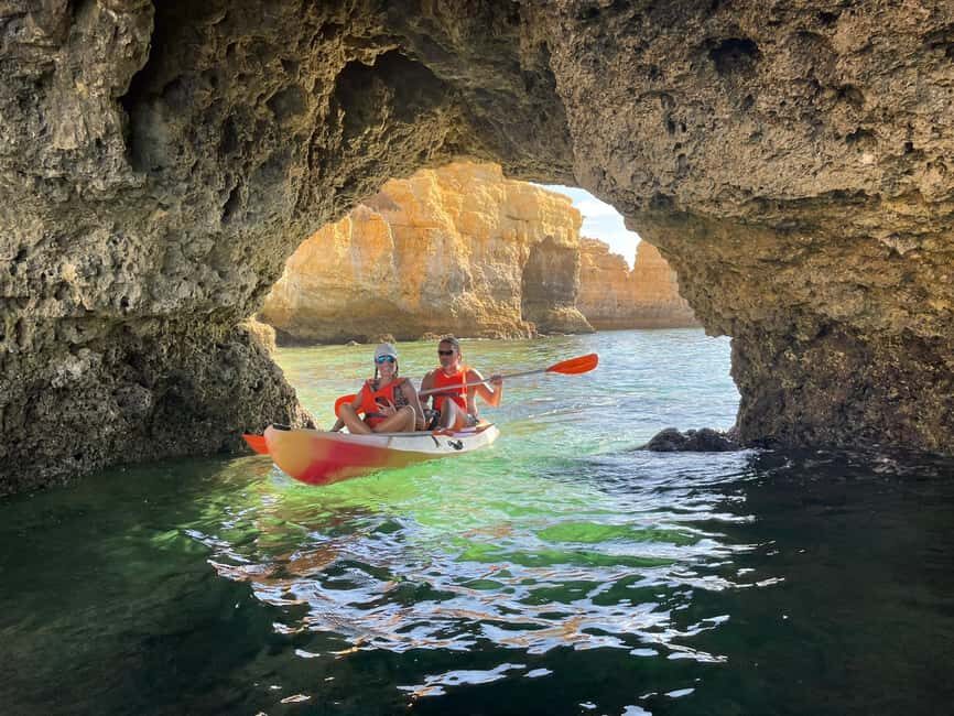 Albufeira: Secret Caves & Beaches Kayak Tour with Swim Stop - Praia das Salamitras swim stop: when the water is calm, take the break