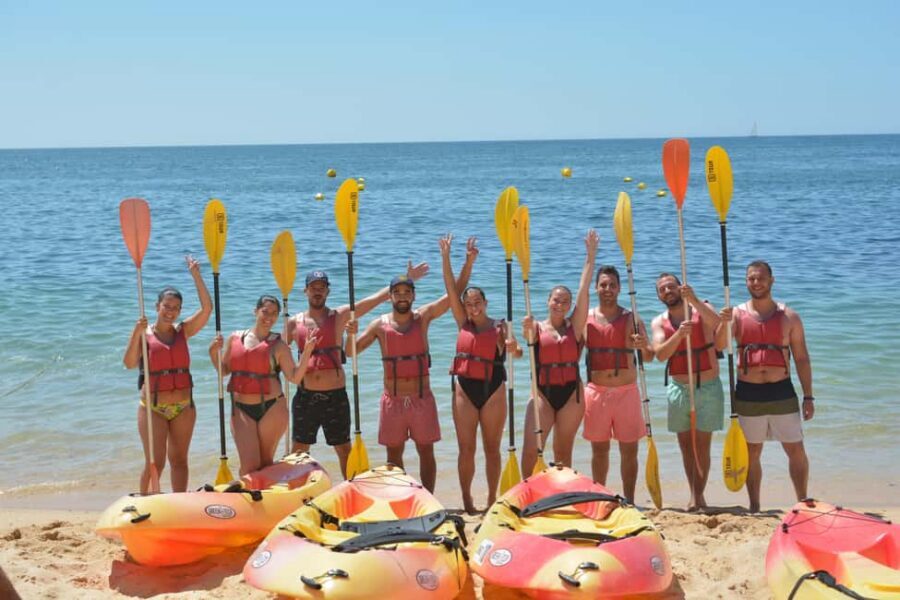 Albufeira: Secret Caves & Beaches Kayak Tour with Swim Stop - Praia da Coelha and the return paddle: sightseeing you control