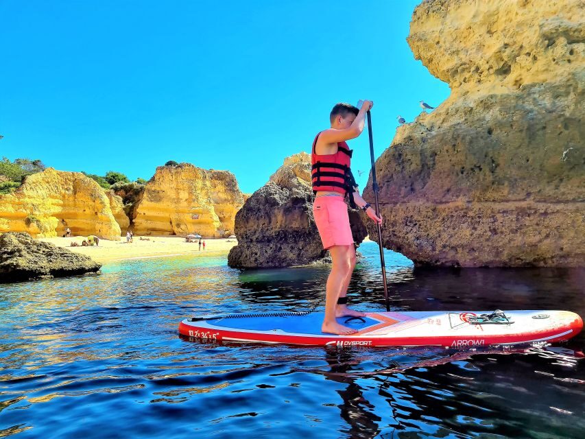 Albufeira: Stand Up Paddle Lesson and Coastal Tour - The first phase: learning to stand, paddle, and row correctly