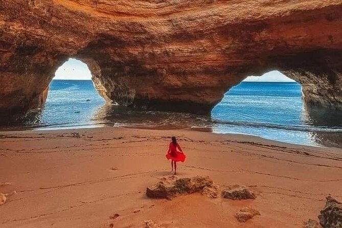 Algarve private day tour from Lisbon - Marinha Beach: world-famous cliffs and the double-arch photo