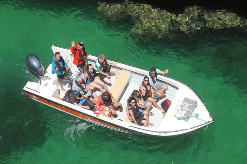 Armação de Pêra: Benagil and 10 Best Caves Guided Boat Tour - Praia da Marinha: the stop that makes the coast feel famous