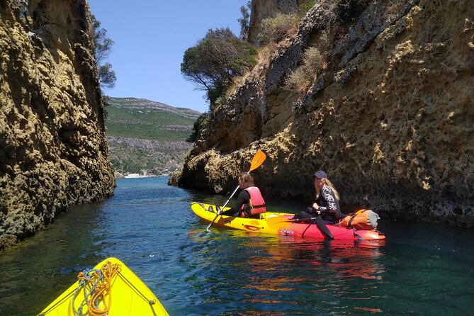 Award Winner Premium Kayak and Coasteering Adventure with Lunch - Lapa de Santa Margarida sea caves and fossils