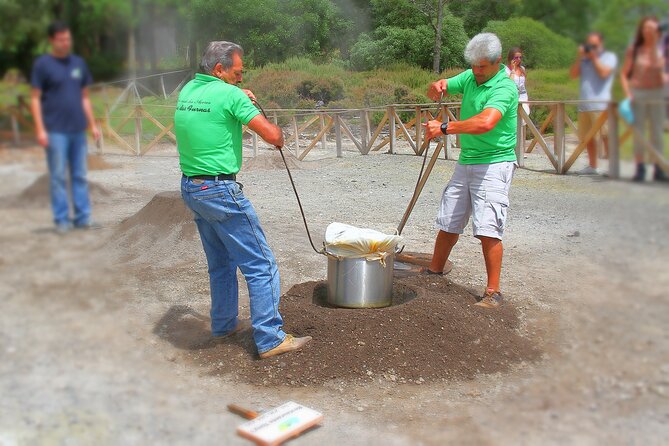 Azores: Shore Excursion Furnas - Crater volcano and hot springs - Learning the heat-cooking trick behind Furnas stew