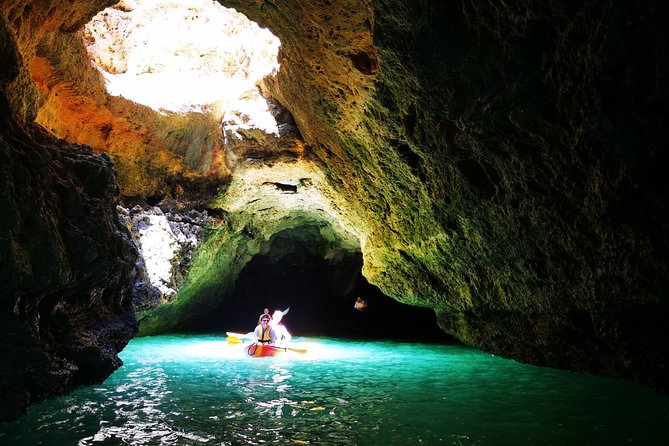 Benagil Cave - Sunrise or Sunset Kayak Tour (Small groups) - The paddle-in to Algar de Benagil Cave: what you actually do inside