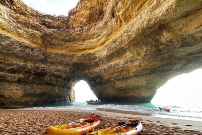 Benagil: Guided tour through the caves and Praia da Marinha - Stop 1: Algar de Benagil sea caves, up close