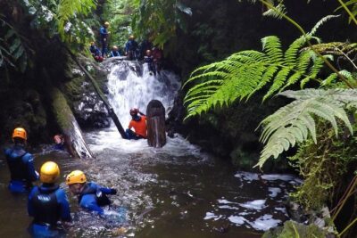 Canyoning Experience at Ribeira Grande - How the Canyon Course Works: Scrambling Down a Water Playground