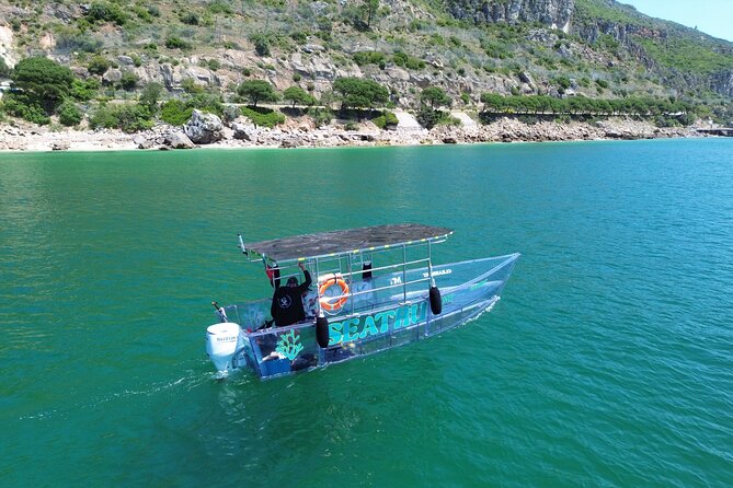 Clear Boat Experience: departure from Sesimbra - Ribeira do Cavalo Beach Stop: The Water Time Near Praia Ribeiro do Cavalo
