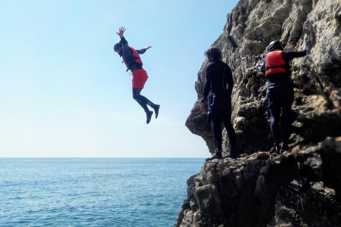 Coasteering and Cliff Jumping Near Lagos - Marine Life Talks and Local Traditions on the Rocks