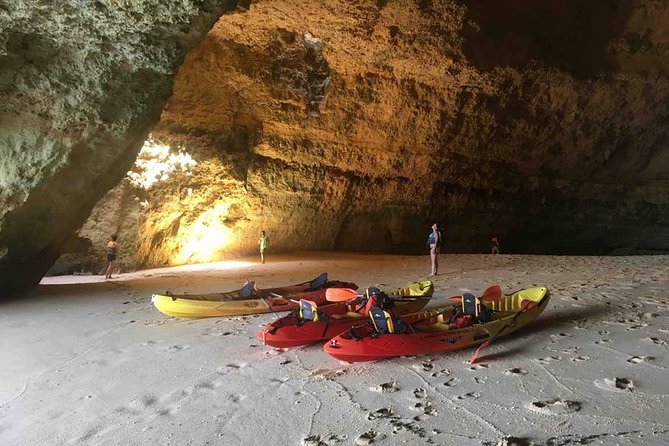 Explore Algarve Caves & Wild Beaches Kayak Tour - Lagoa and Praia da Senhora da Rocha: wild beach time and guide storytelling