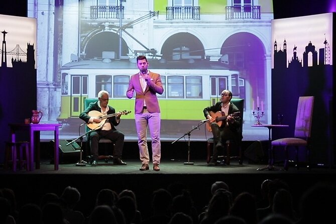 Fado in Chiado - Live Show in Lisbon on Stage for over 15 Years - The 50-Minute Show: Vocals, Two Guitars, and Lisbon on Screen
