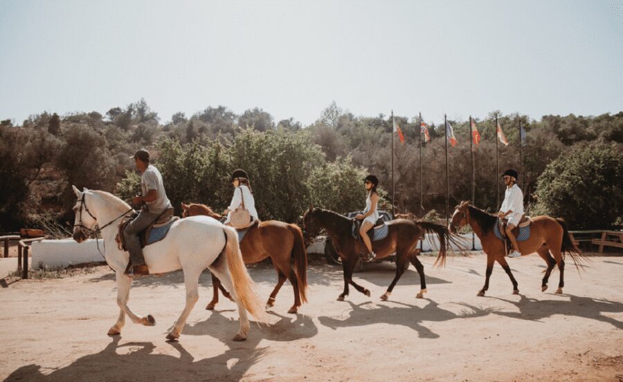 From Albufeira: Horse Riding Tour with Pickup - The main ride: Albufeira outlook and lagoon panoramas