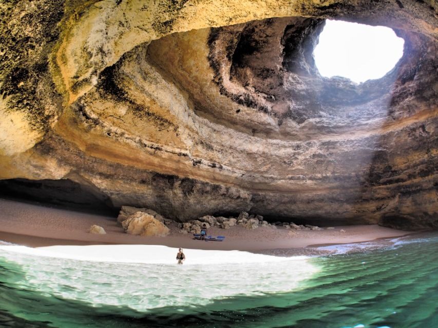 From Carvoeiro: Benagil Caves and Praia da Marinha Boat Trip - From Carvoeiro beach to the Algarve caves: the ride starts fast