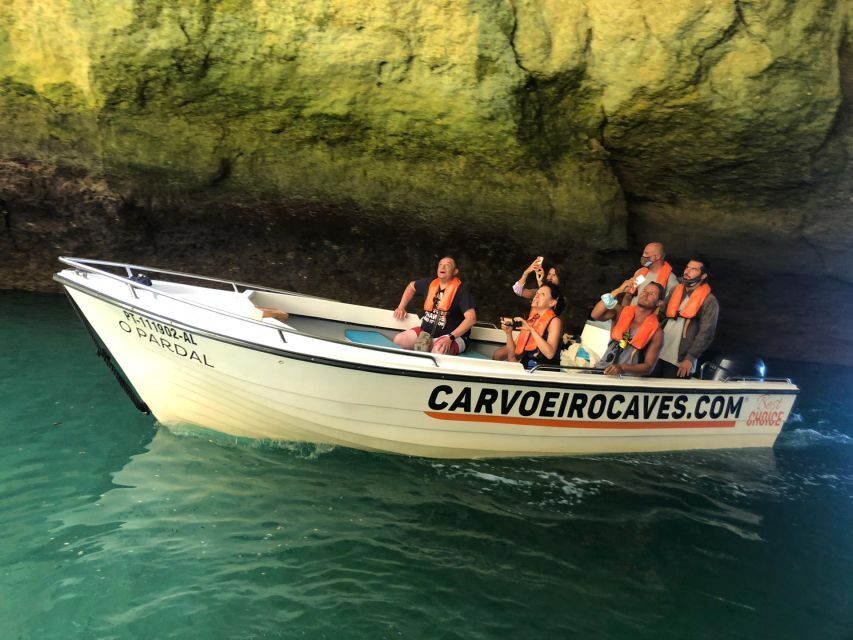 From Carvoeiro: Benagil Caves and Praia da Marinha Boat Trip - Praia da Marinha arches: the classic Algarve shot, with the right positioning