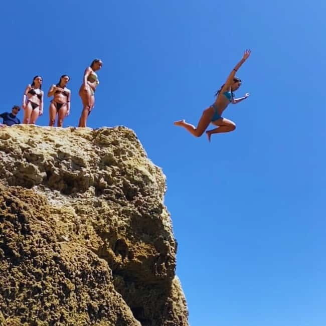 From Faro: Adventure Express Tour - Cliff Jump & Beach - Faro meeting point: get started without stress