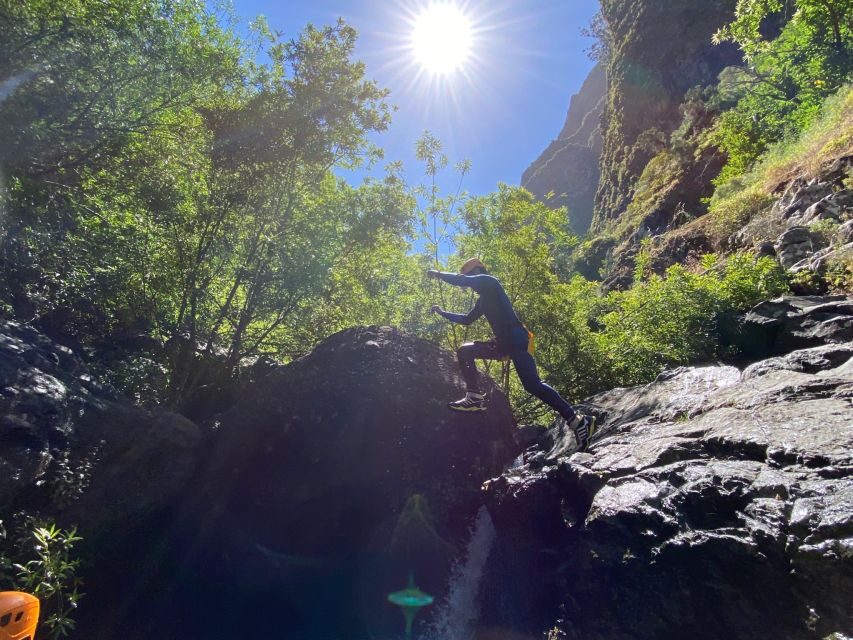 From Funchal: Intermediate Canyoning Adventure (Level 2) - Inside the Canyon: Swims, Slides, Rock Descents, and Waterfall Jumps