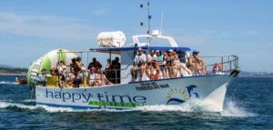 From Lagos: 2.5-Hour Guided Coastal Boat Tour & Grotto Visit - The Ponta da Piedade anchor stop: swimming, trampoline, and sun time