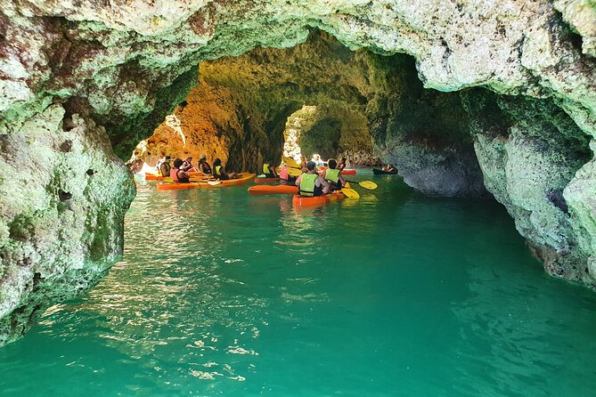 From Lagos: Kayak Tour of Ponta da Piedade Caves on Catamaran - The Grottos and Cliffs Route: What You’ll See
