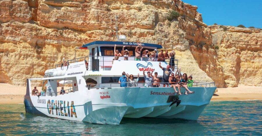 From Portimão: Catamaran Cruise to Benagil Caves with BBQ - Benagil Caves feel different when you don’t stay on deck