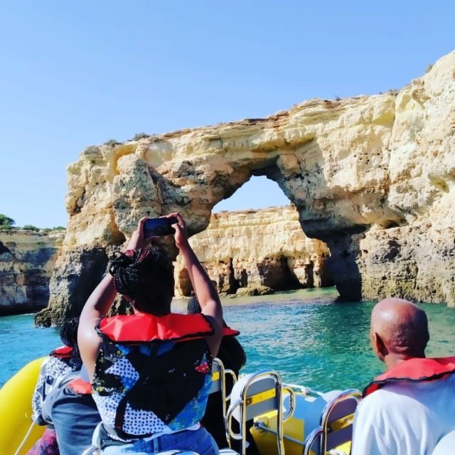 From Vilamoura: 2.5-Hour Benagil Cave and Dolphins Boat Tour - Dolphin watching: when the crew changes pace