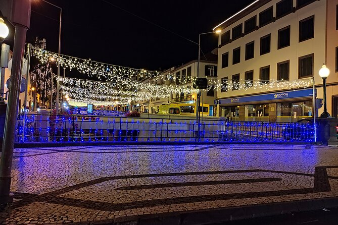 Funchal: Christmas Lights Sightseeing Night Tour - Central square and the hotel-area loop: the lights feel close together