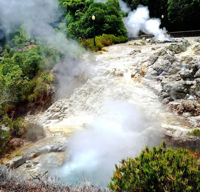 Furnas: Volcano Wonders, Tea Plantation & Waterfall Tour - Ribeira dos Caldeirões Natural Park in Nordeste: waterfalls and watermill life