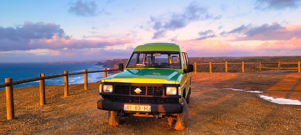 Half-Day Jeep Sunset Safari with Portuguese wine - Entering Praia da Luz and the Ponta da Gaivota viewpoint
