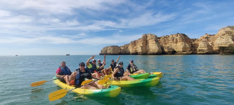 Kayak Tour Unexplored Caves + Benagil Cave - The comfort upgrade: bathroom, outdoor shower, and an easy post-kayak rinse