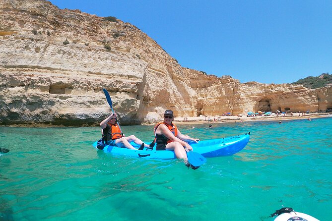 Kayaking Experience at Algarve Coastline Highlights Benagil caves - Stop 2: Algar de Benagil, where the guide turns scenery into facts