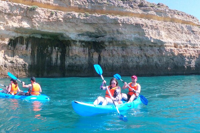 Kayaking Experience at Algarve Coastline Highlights Benagil caves - Safety and comfort: wetsuit, life jacket, and steady guidance