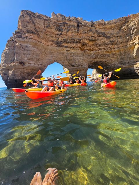Lagoa: Benagil Cave and Marinha Beach Guided Kayaking Tour - What to bring for a comfortable paddle