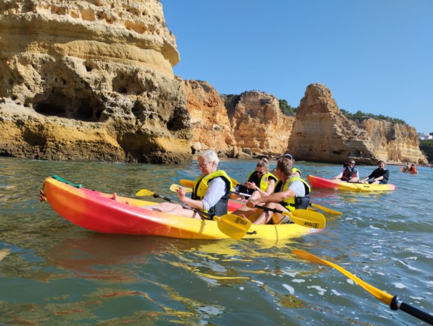 Lagoa: Benagil Cave and Marinha Beach Guided Kayaking Tour - Timing tips: morning calm vs cave lighting