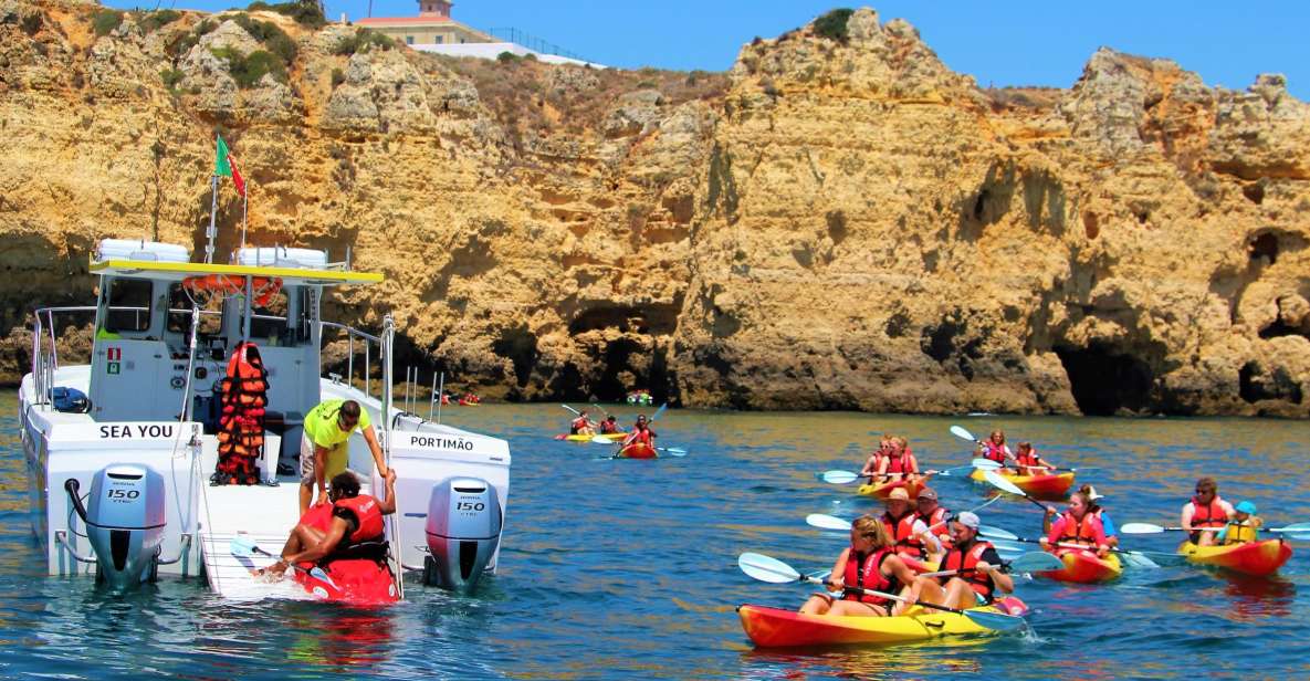 Lagos: Kayaking Tour - Catamaran first, then kayak: how the day stays smooth