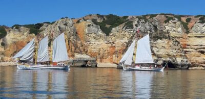 Lagos: Ponta Piedade Sail & Caves Cruise w/Portuguese Tapas - The sail can feel more like “cruise” than full sailing