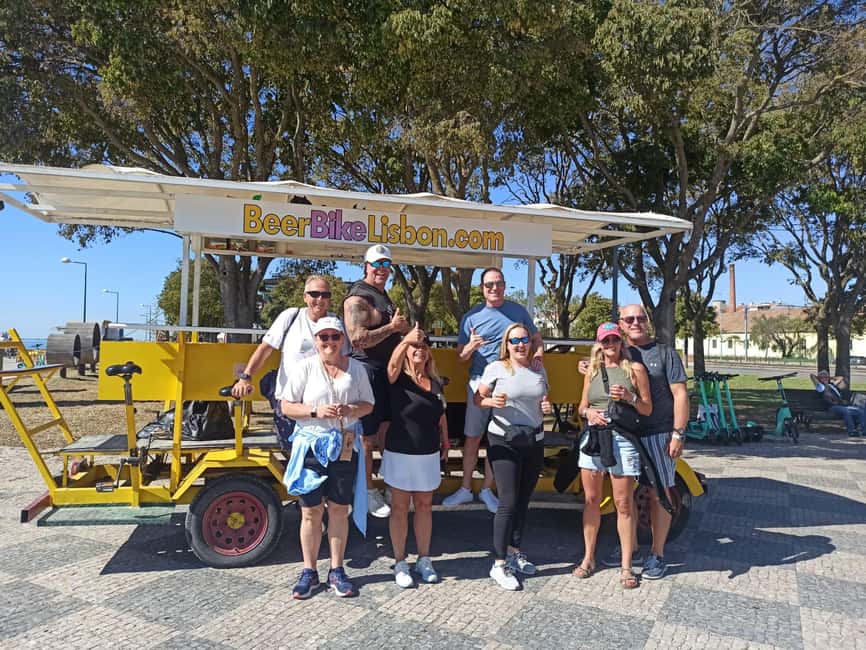 Lisbon: 1-Hour Beer, Sangria or Wine Bike Sightseeing Tour - Getting underway from the Tejo-side meeting areas