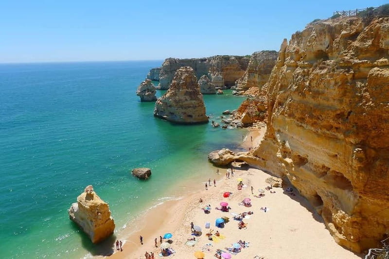 Lisbon: Algarve, Benagil Cave, Carvoeiro & Lagos Day Trip - Praia Dona Ana and Praia do Camilo: Two Beaches, Same Cliff Energy