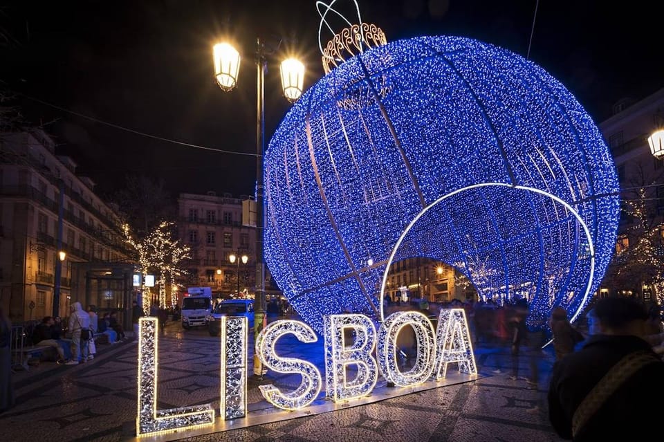 Lisbon: Private Christmas Lights Tour by Eco Tuk Tuk - What You’ll See Most: Commerce Square, Chiado, Bairro Alto, Baixa