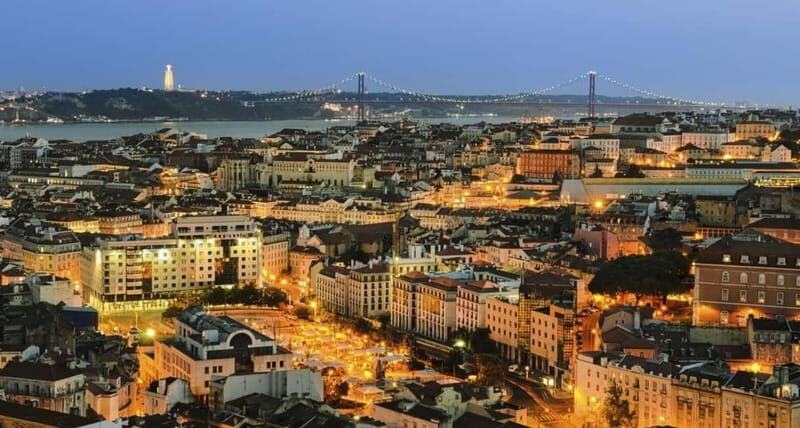Lisbon: Private Night Tour with Fado Dinner Show - Our Lady of the Mount: the 360-degree nighttime panorama payoff
