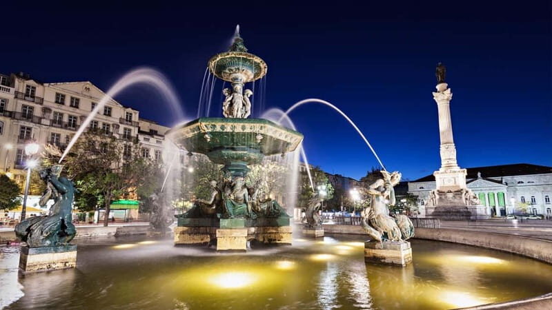 Lisbon: Private Night Tour with Fado Dinner Show - Private night driving: from Marques de Pombal to Baixa Pombalina
