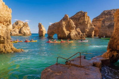 Lisbon: Private Tour Benagil, Algar Seco, Portimao & Lagos - The scenic drive down to Algar Seco and Carvoeiro’s Boneca cave