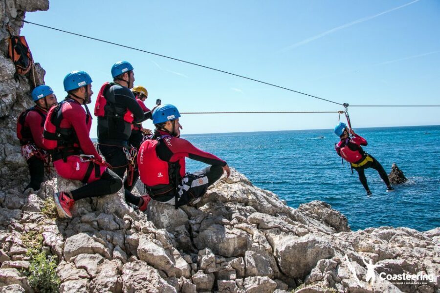 Lisbon: Sesimbra/Arrábida Natural Park Coasteering Adventure - Climb, rappel, swim, and jump: what the Arrábida Natural Park route feels like