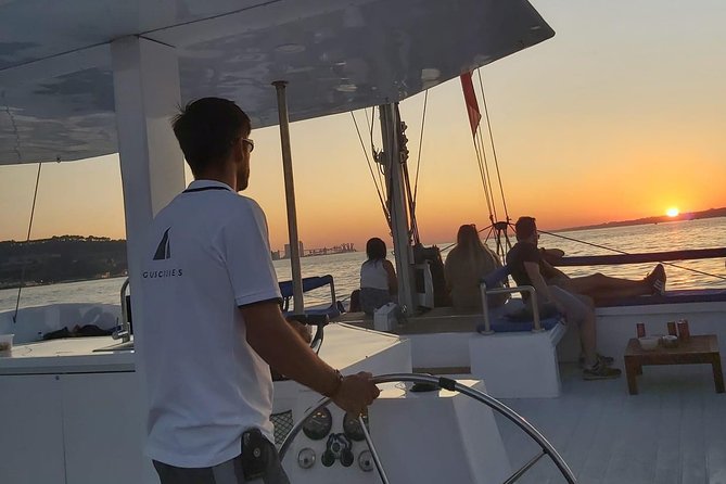 Lisbon Sunset Catamaran Cruise on the Tagus River - 25 April Bridge: the big engineering moment