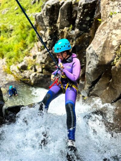 Madeira: Beginner Canyoning - Level 1 - The 4-hour flow: pickup, van ride, village break, then canyon time