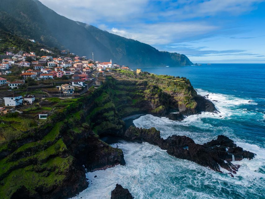 Madeira: Full-Day Jeep Tour, Natural Pools, Seixal & Fanal - São Vicente black sand beach: a dramatic shoreline pause