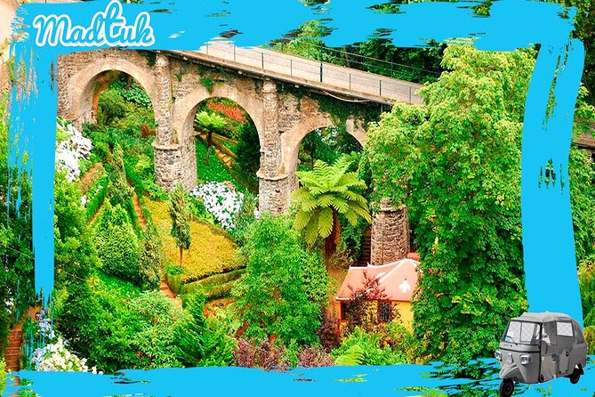 Madeira Monte Tobbogans and Old Town Tuk Tuk Tour by MadTuk - Monte Church and the staircase area: classic Madeira photo culture