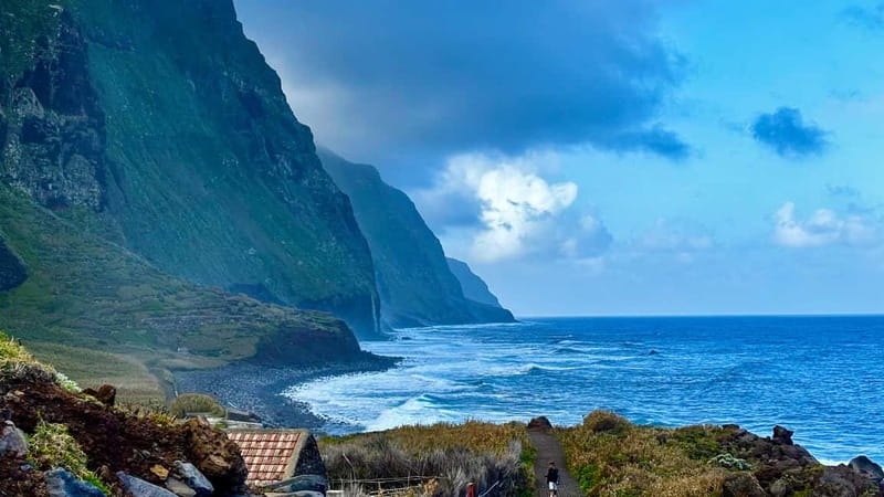 Madeira: Westside Achadas Cruz, Moniz, Seixal and Fanal - Seixal black sand beach: darker shoreline, calmer feel