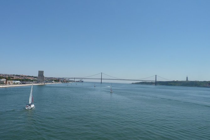 Morning Sailing Tour in Tagus River from Lisbon - Monument of the Discoveries and the April 25 bridge look