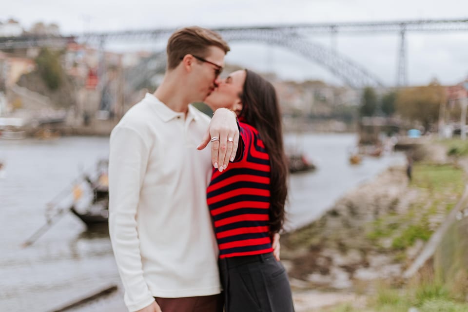 Photoshoot in Porto - Ribeira With Dom Luís I Bridge Views: Golden-Light Romance