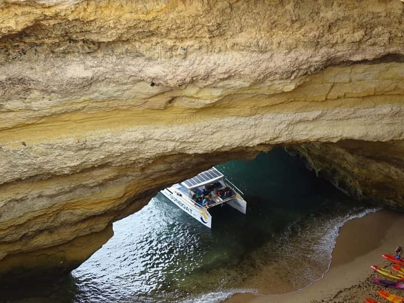 Portimão: Benagil Caves & Golden Coast Eco Catamaran Tour - From Portimão Marina to Carvoeiro: you start enjoying it fast